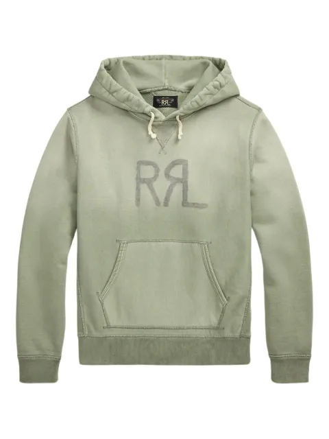 Ralph Lauren RRL logo-print hoodie Green 782973932001
