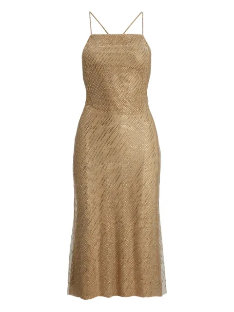 Ralph Lauren Collection metallic mesh slip dress Neutrals 290P00342001