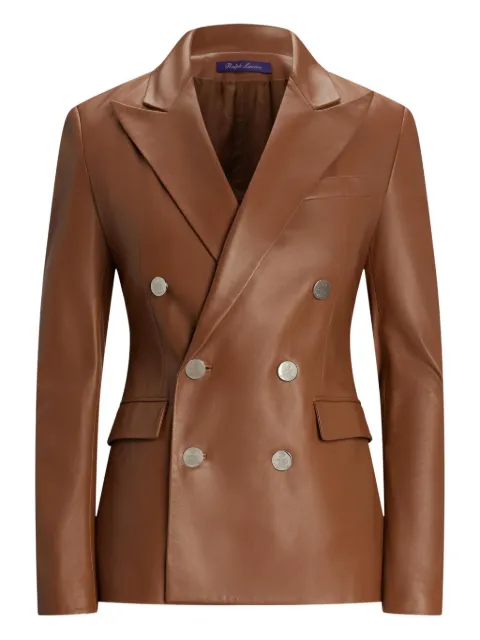 Ralph Lauren Collection Camden leather blazer Brown 290P01990001