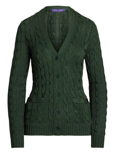 Ralph Lauren Collection cable-knit silk cardigan Green 290966476008
