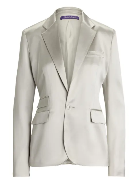 Ralph Lauren Collection Parker satin-finish tailored blazer Silver 290P00366001
