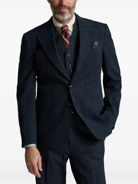 Ralph Lauren RRL pinstripe-pattern single-breasted blazer Blue 782976963001