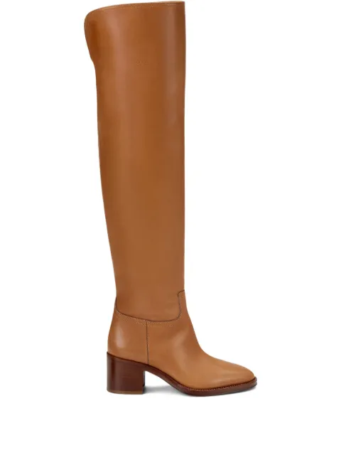 Ralph Lauren Collection 55mm Barnet leather knee-high boots Brown 800P02656001