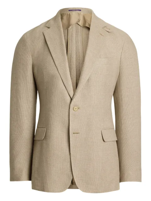 Ralph Lauren Purple Label textured two-button blazer Neutrals 798977305001