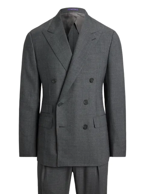 Ralph Lauren Purple Label double-breasted tailored blazer Grey 798977359001