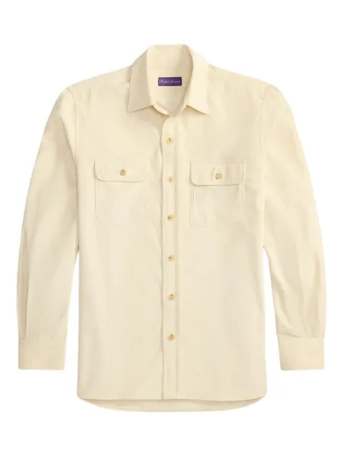 Ralph Lauren Purple Label corduroy long-sleeve shirt Neutrals 790982385003