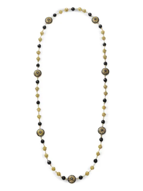 Dolce & Gabbana Sicily jade and black sapphire necklace Gold WNKS1GWSABK