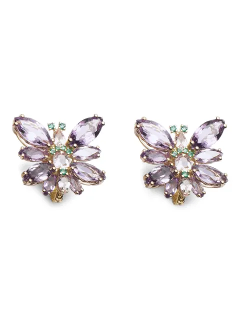 Dolce & Gabbana 18K yellow gold Butterfly multi-stone earrings Gold WEJI3GWAM03