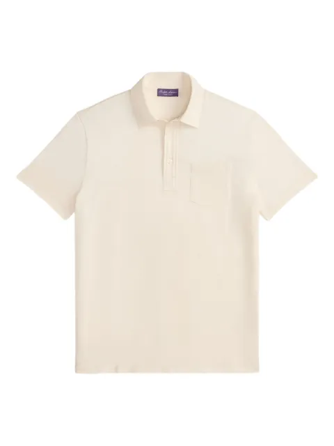 Ralph Lauren Purple Label chest-pocket short-sleeve polo shirt Neutrals 790977725002