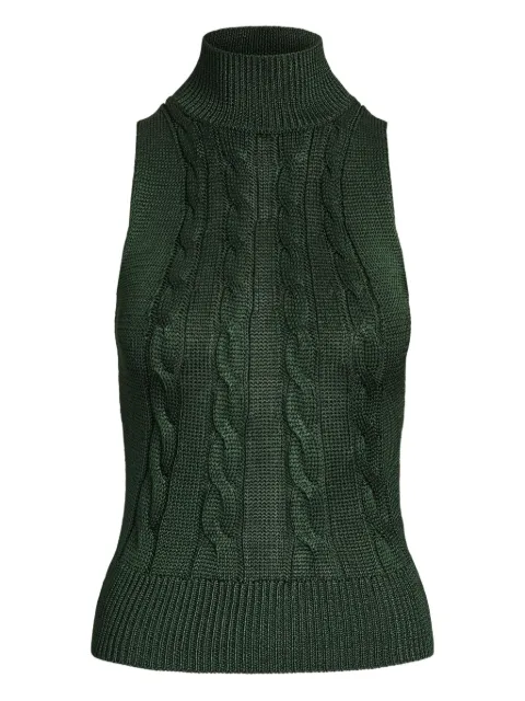Ralph Lauren Collection cable-knit sleeveless top Green 290981644001