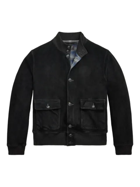 Ralph Lauren RRL suede bomber jacket Black 782973774001