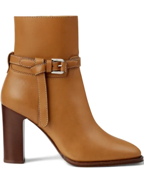 Ralph Lauren Collection 90mm Donnely buckle-detail ankle boots Brown 800P02658001