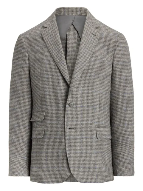 Ralph Lauren Purple Label houndstooth single-breasted blazer Grey 798977328001