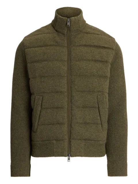Ralph Lauren Purple Label quilted ribbed-knit jacket Green 790982240003