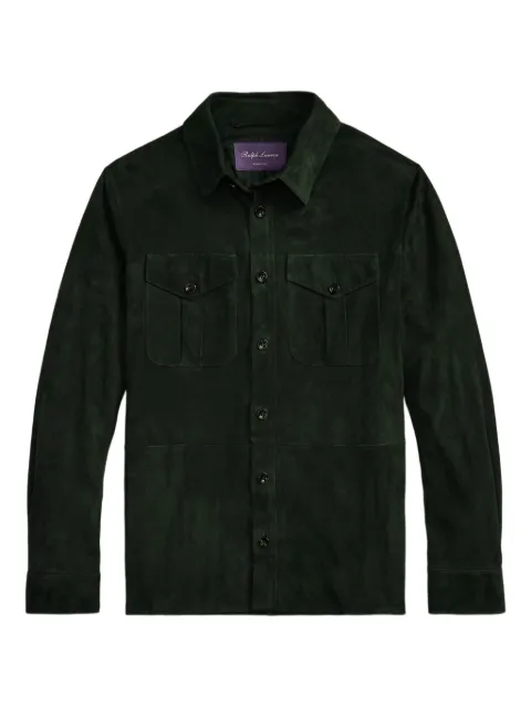 Ralph Lauren Purple Label suede shirt jacket Green 790654923005