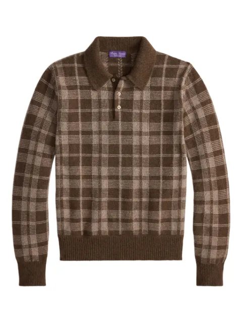 Ralph Lauren Purple Label plaid sweater Brown 790982251001