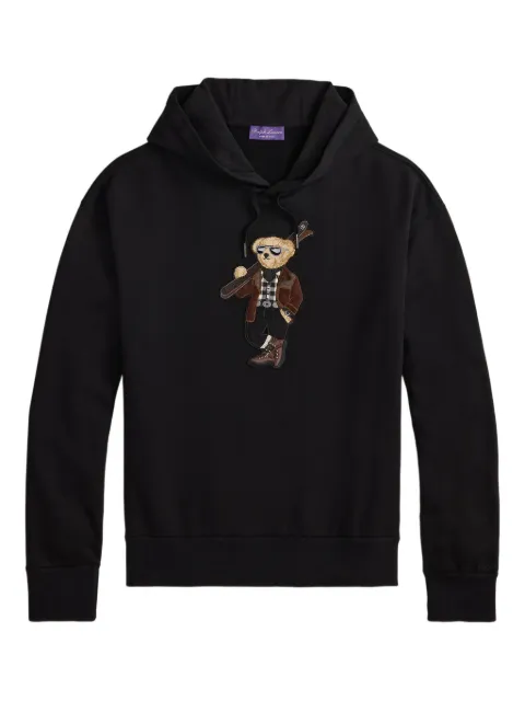 Ralph Lauren Purple Label Teddy Bear-embroidered hoodie Black 790982221001