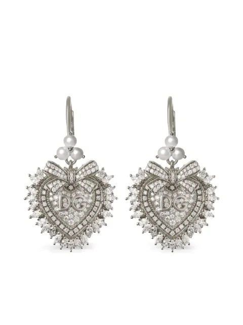Dolce & Gabbana 18kt white gold Devotion diamond earrings Silver WEND1KWWH01