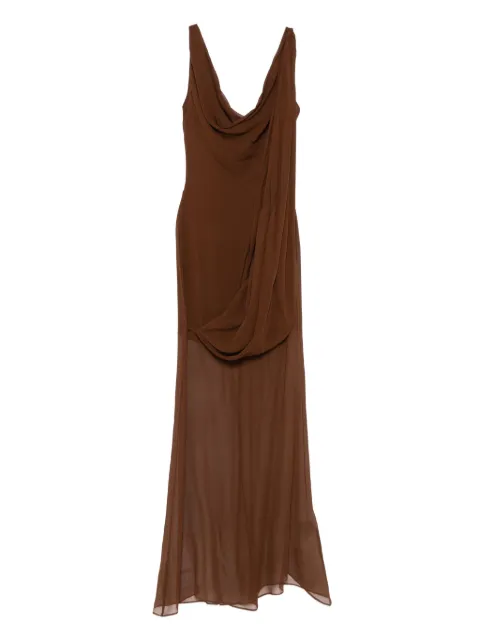 Giuseppe Di Morabito draped-detail dress Brown 05FW2DR517X0543430