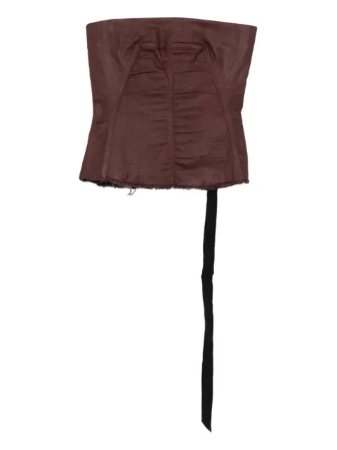 Rick Owens DRKSHDW strapless corset top Red DS02E7129SDSW