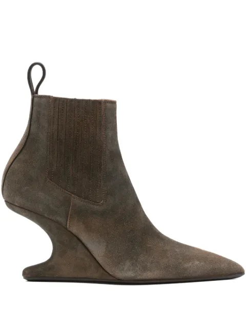 Rick Owens 80mm Sharp ankle boots Brown RO02E4879LCSIEC106
