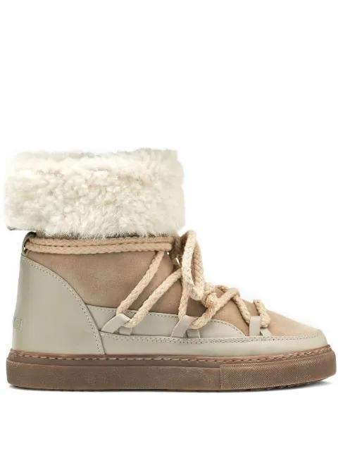 Inuikii Classic shearling lace-up sneakers Neutrals 10010020072250