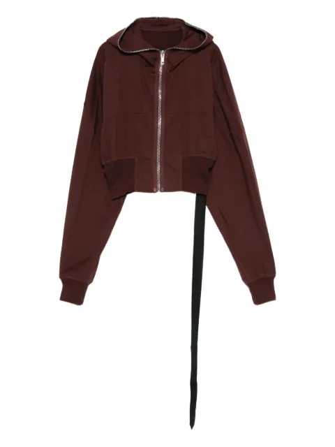 Rick Owens DRKSHDW cropped hoodie Red DS02E7233RIG43