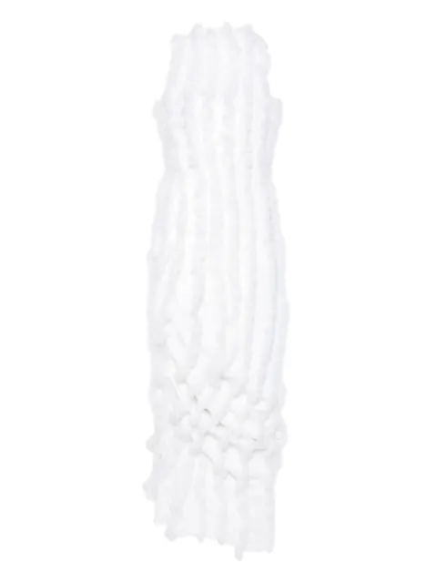 Jacquemus ruffled draped maxi dress White DRW00718AW00651
