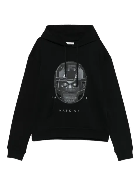 Ih Nom Uh Nit graphic-print hoodie Black NUW25230009
