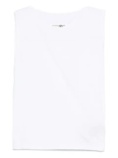 MM6 Maison Margiela sleeveless cotton top White S62NL0053