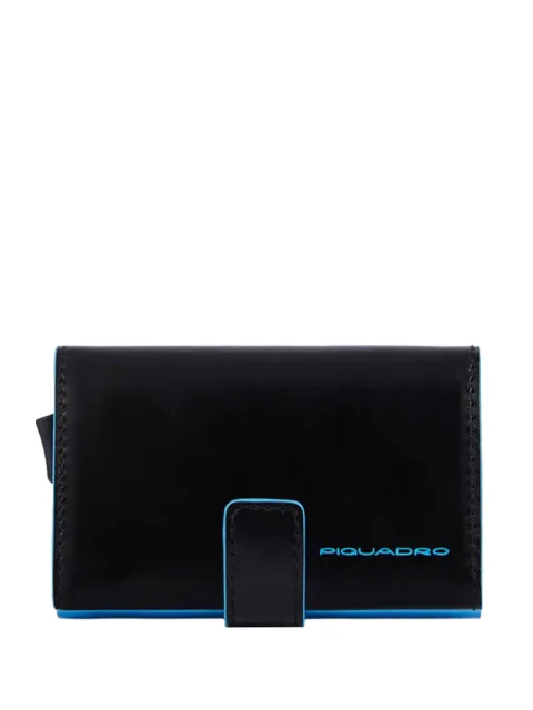 PIQUADRO metal leather cardholder Black PP5649B2BLR