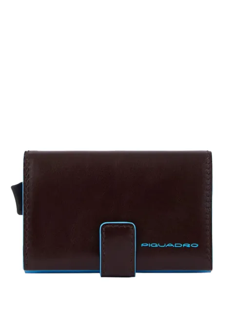 PIQUADRO leather metal cardholder Brown PP5649B2BLR