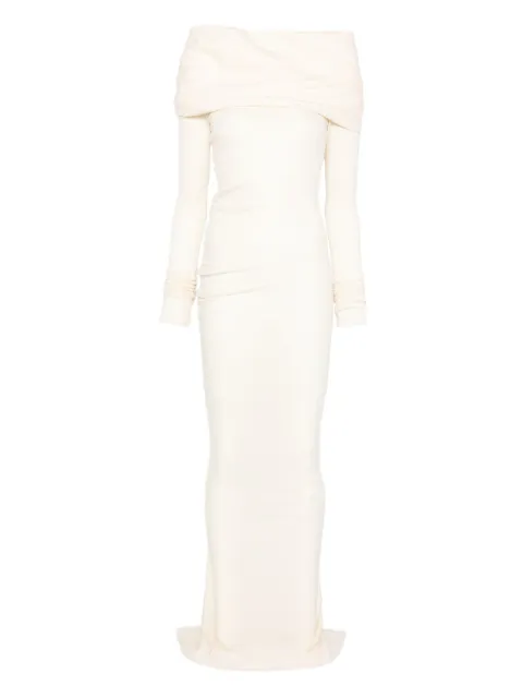 ENTIRE STUDIOS Cavalier draped maxi dress Neutrals ESW6022PH