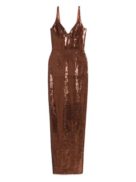 SILK LOVE & LACE Anais dress Brown 17R9BRONZE