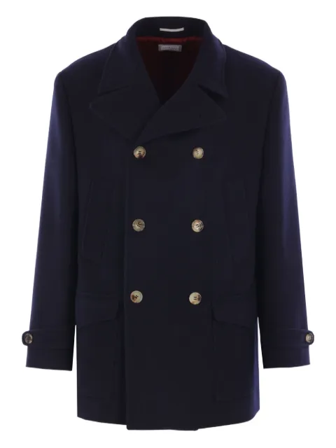 Brunello Cucinelli double-breasted wool coat Blue MY4967029CX200