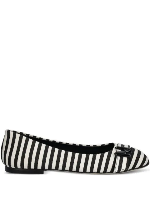 MSGM striped flats Black 3841MDS35096299