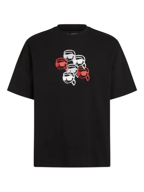 Karl Lagerfeld Icon-print short-sleeve T-shirt Black A4M17080999