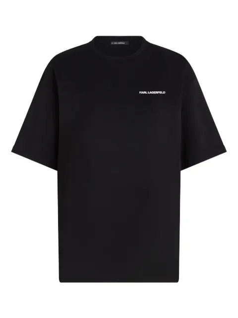Karl Lagerfeld Exclusive Karl Told Me-print cotton T-shirt Black A4M17103999