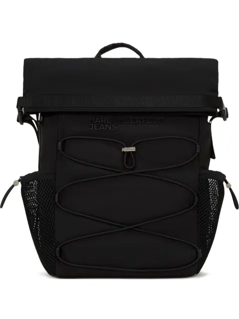 Karl Lagerfeld Jeans Utility roll-top drawstring backpack Black A4M30172999