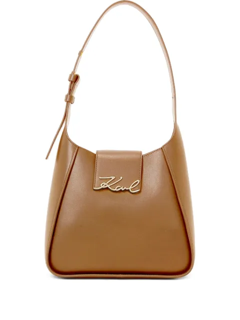 Karl Lagerfeld K/Signature Hobo flap shoulder bag Brown A1W304341XV