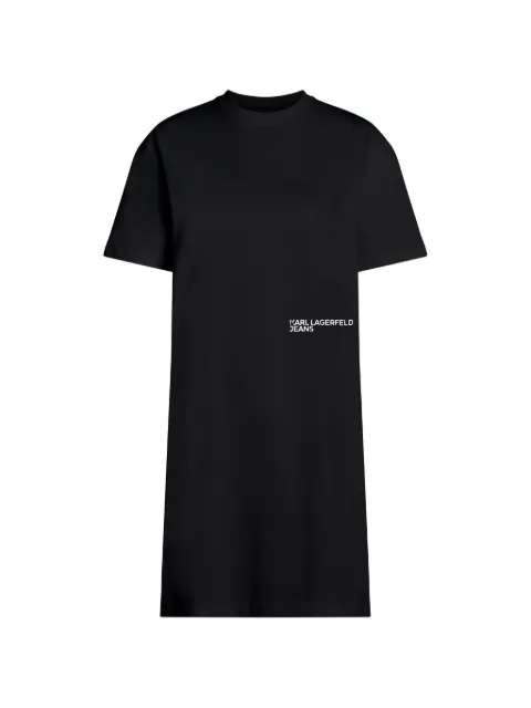 Karl Lagerfeld Jeans logo-print mini dress Black A4W13054999