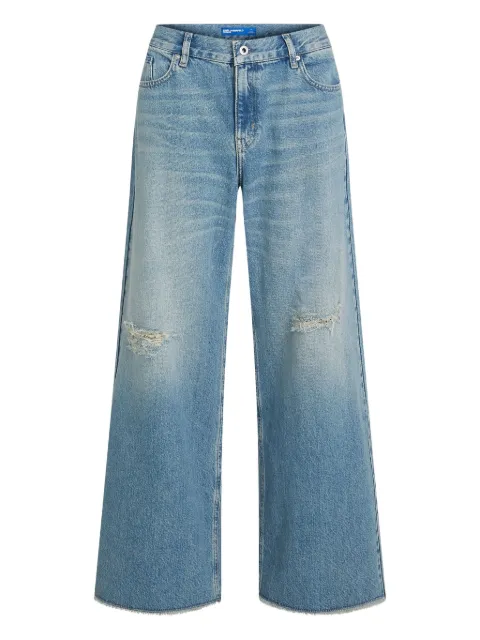 Karl Lagerfeld Jeans frayed jeans Blue A4W100521YN
