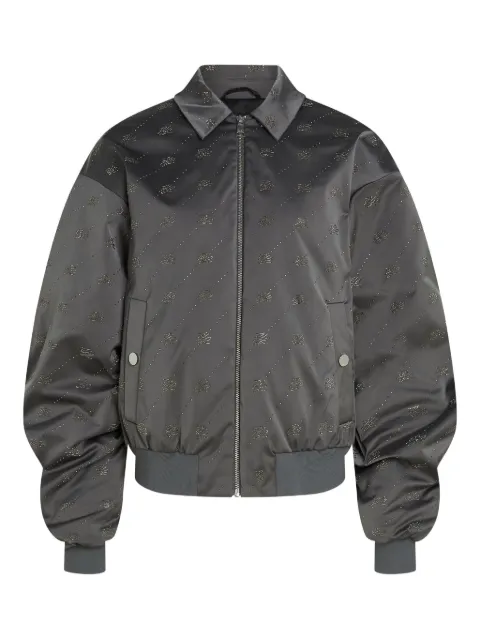 Karl Lagerfeld logo-embellished bomber jacket Grey A4W140462EW