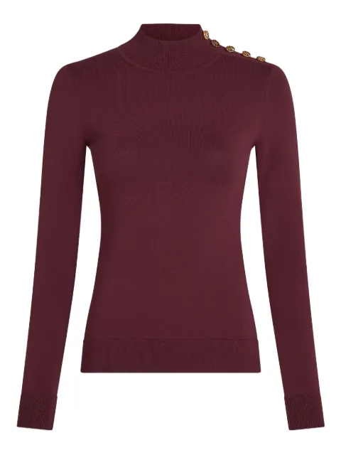 Karl Lagerfeld mock-neck knitted top Red A4W18038