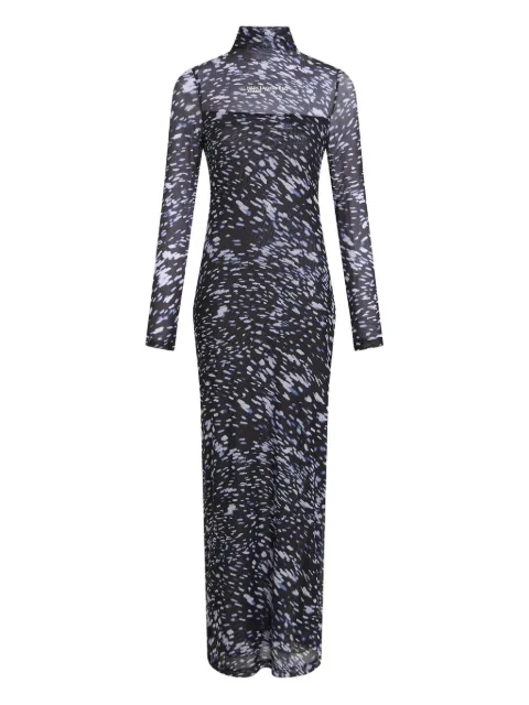 Karl Lagerfeld Jeans mesh high-neck dress Blue A4W130082AB