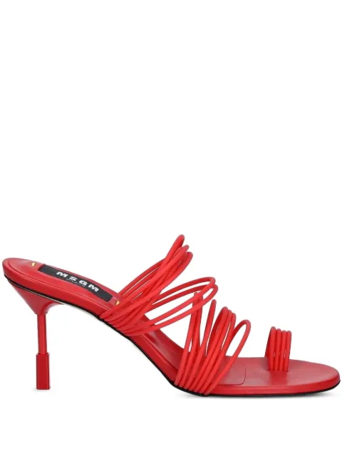 MSGM multiple-strap heeled sandals Red 3842MDS56298718
