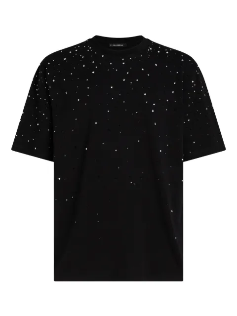 Karl Lagerfeld rhinestone-embellished T-shirt Black A4M17100999