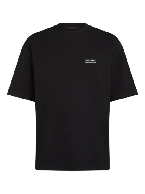 Karl Lagerfeld logo-patch T-shirt Black A4M17068