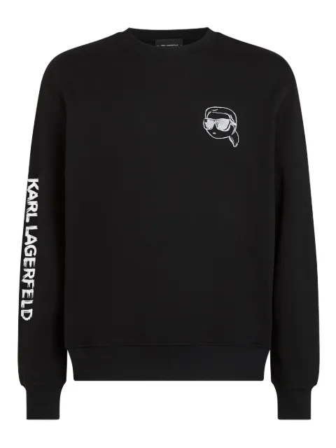 Karl Lagerfeld logo-embroidered relaxed sweatshirt Black A1M20082999
