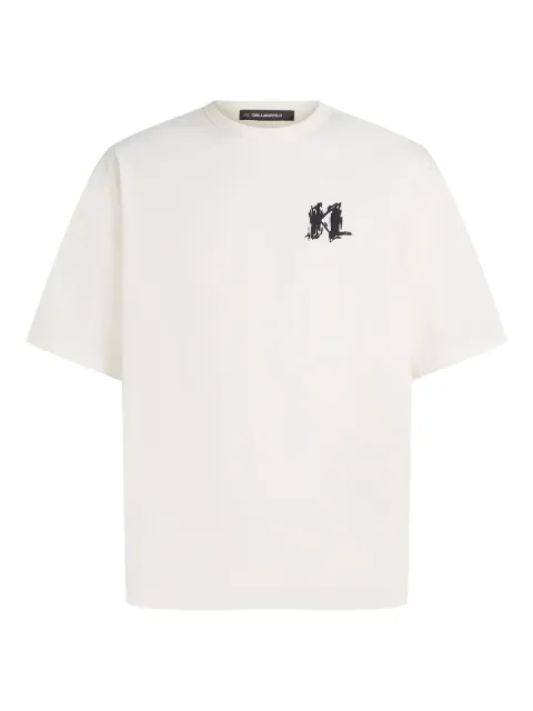 Karl Lagerfeld graphic-logo T-shirt White A4M17072B09